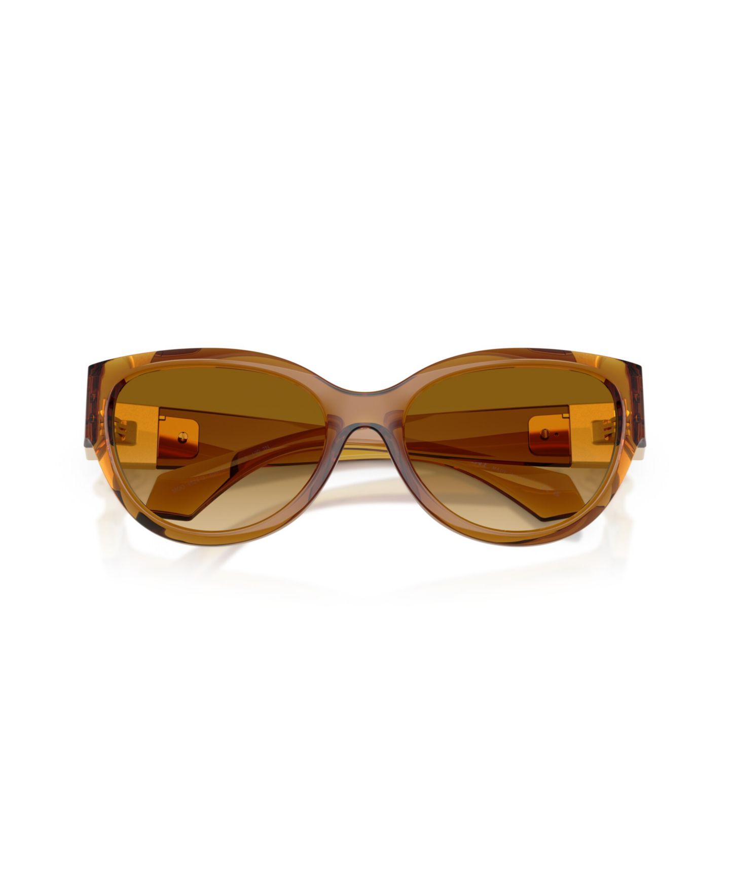 Женские солнцезащитные очки Versace Cat Eye Gradient Sunglasses VE4524U, цвет: Прозрачный медовый — фото 5