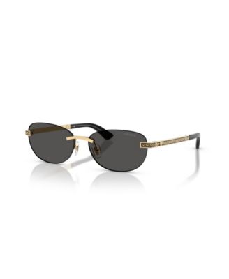 Women's Oval Metal Rimless Sunglasses VE2307