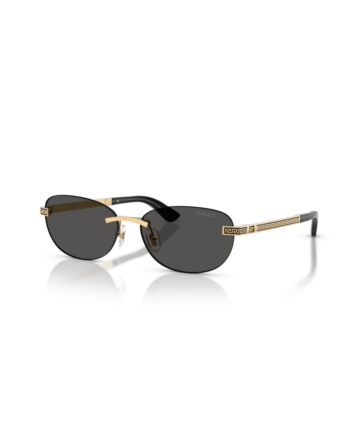 Versace Women's Oval Metal Rimless Sunglasses VE2307