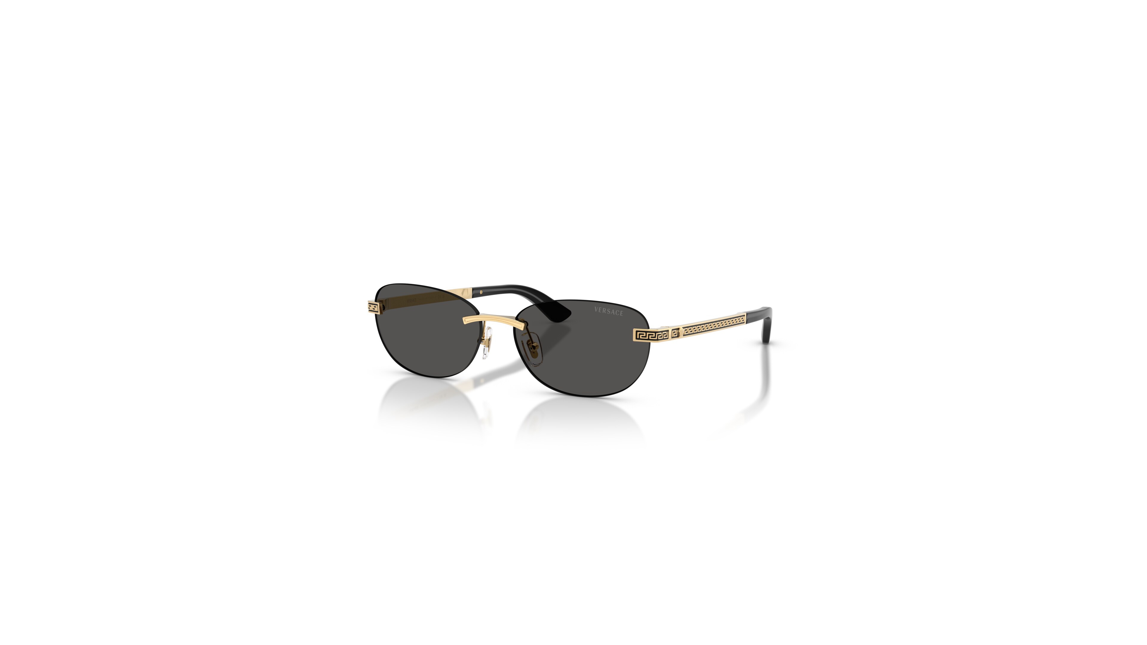 Versace Women's Oval Metal Rimless Sunglasses VE2307