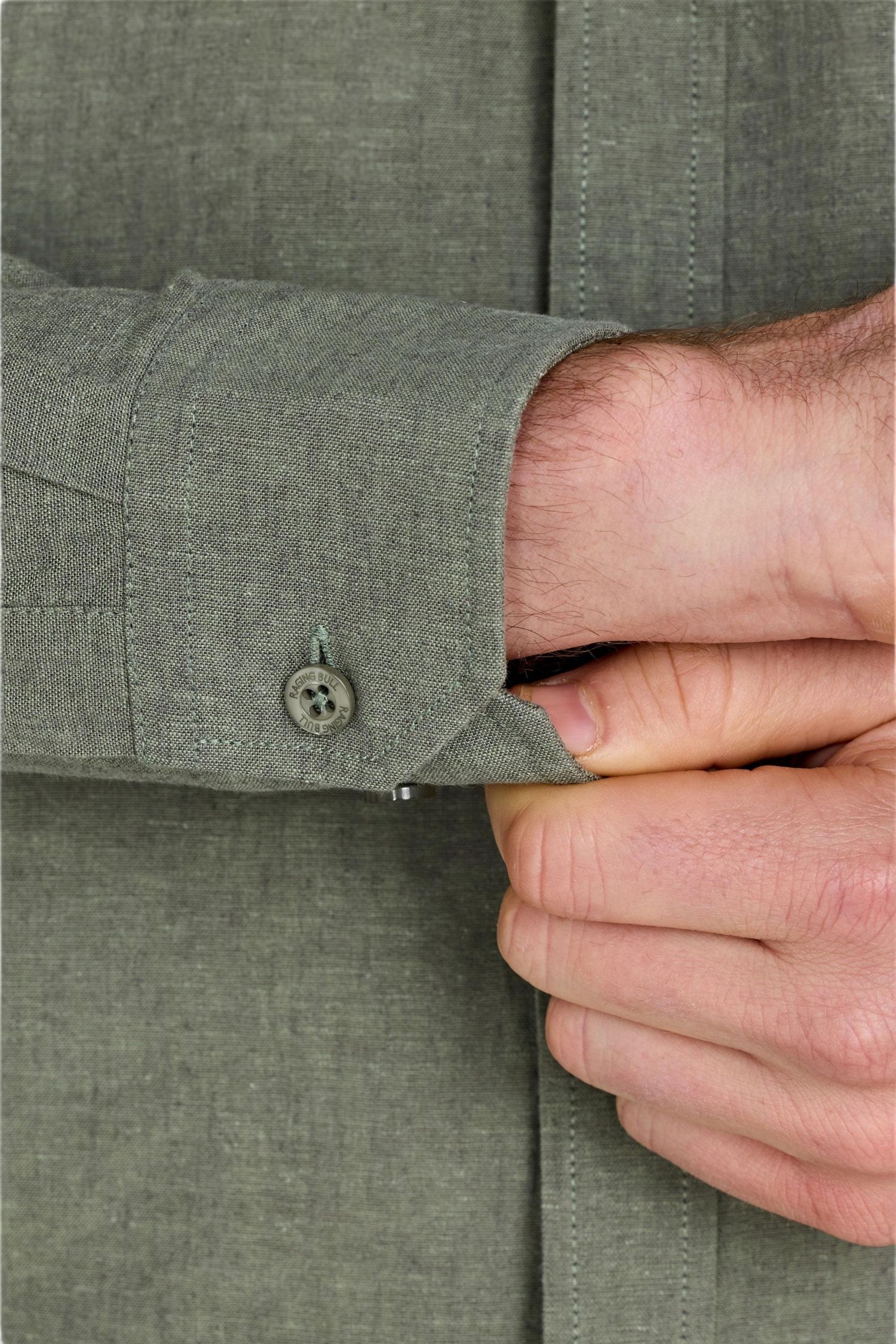 Men's Classic Long-Sleeve Linen-Blend Shirt