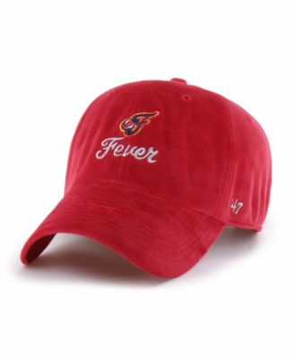 Men's and Women's '47  Red Indiana Fever Spirited Velour Clean Up Adjustable Hat