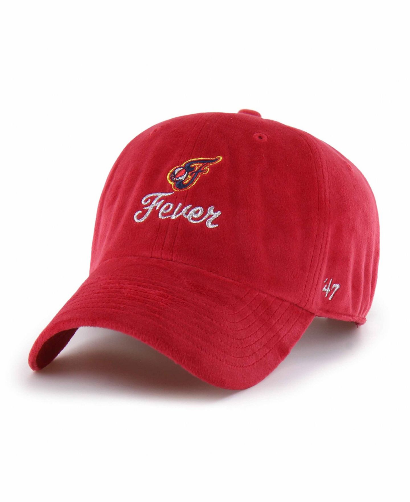 Кепка '47 Brand Red Indiana Fever Spirited Velour Clean Up Adjustable Hat — фото 1