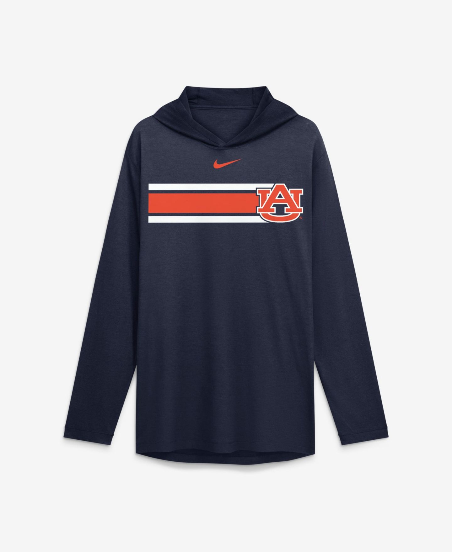 Мужская футболка Nike Navy Auburn Tigers Primetime Pattern Tri-Blend Dri-FIT Long Sleeve Hooded — фото 1