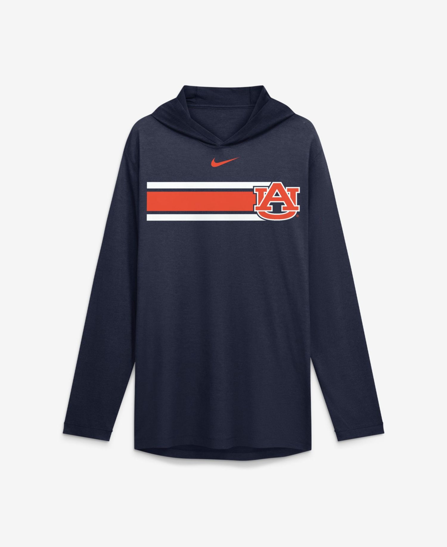 Men's Navy Auburn Tigers Primetime Pattern Tri-Blend Dri-FIT Long Sleeve Hooded T-Shirt
