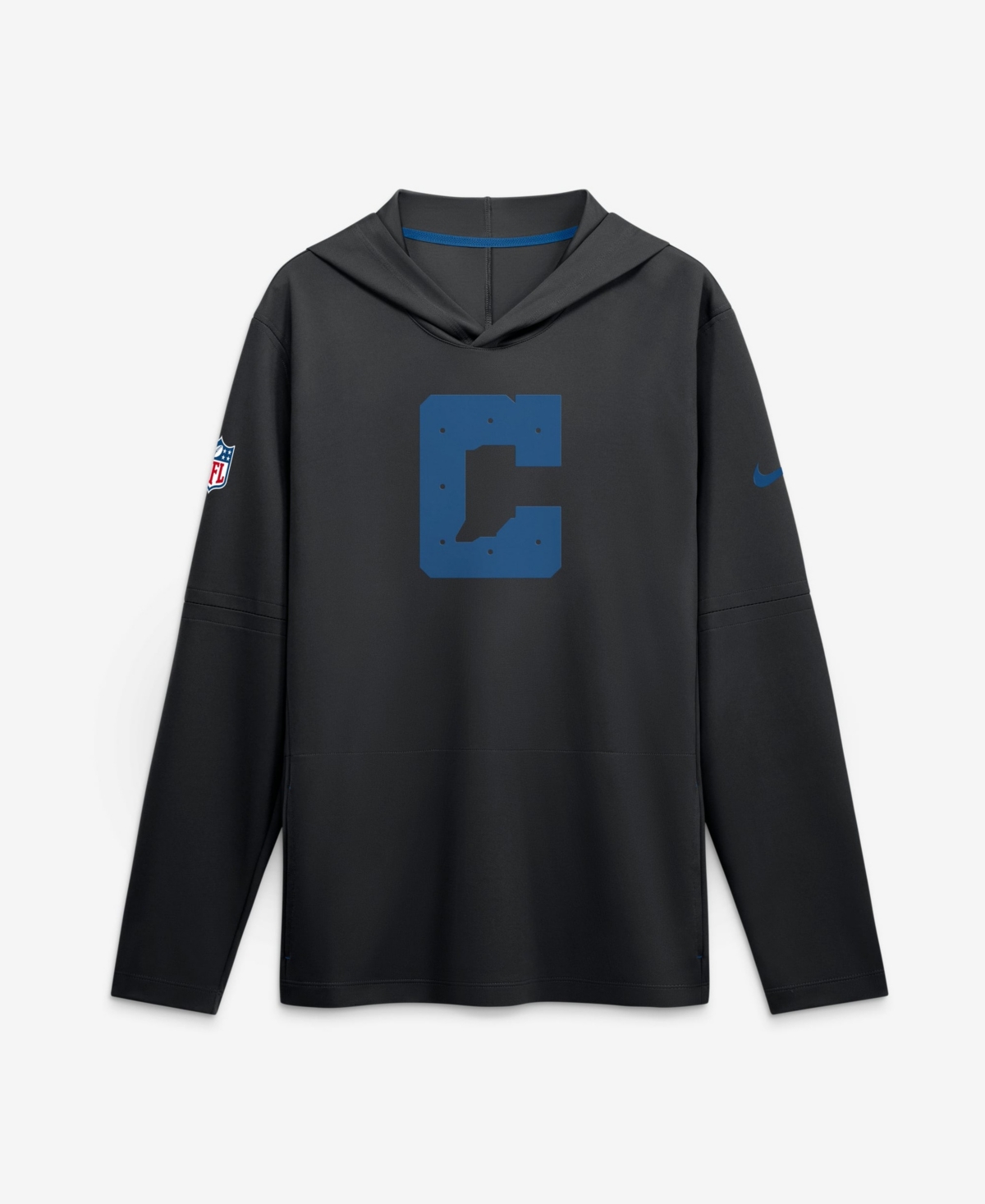Men's Nike Black Indianapolis Colts Sideline Alternate Lightweight Long Sleeve Hooded Dri-fit T-Shirt