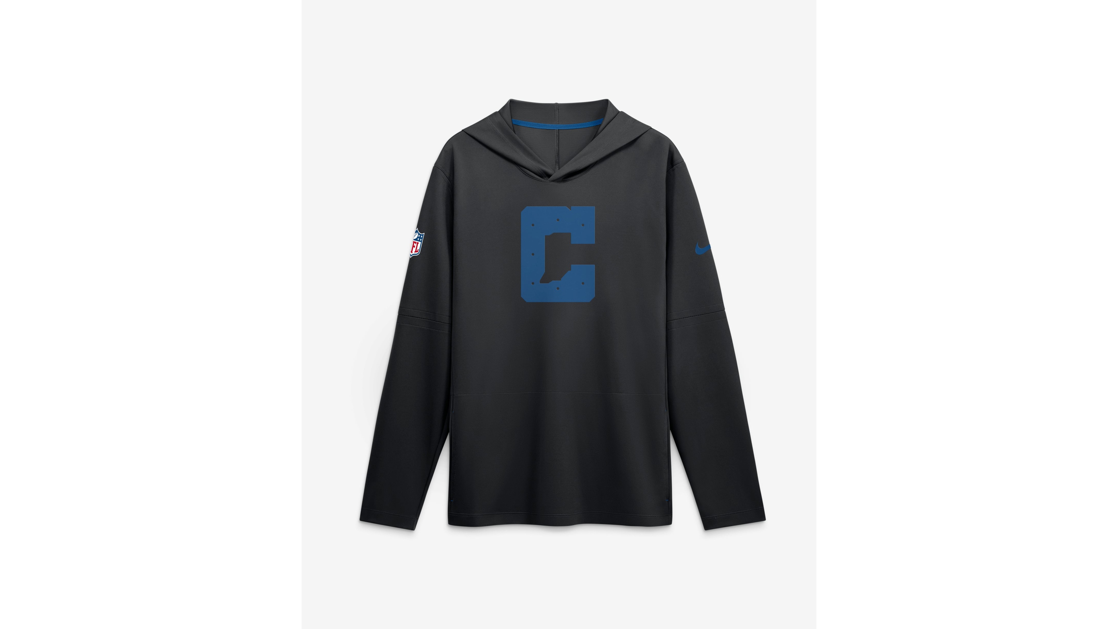 Men's Nike Black Indianapolis Colts Sideline Alternate Lightweight Long Sleeve Hooded Dri-fit T-Shirt