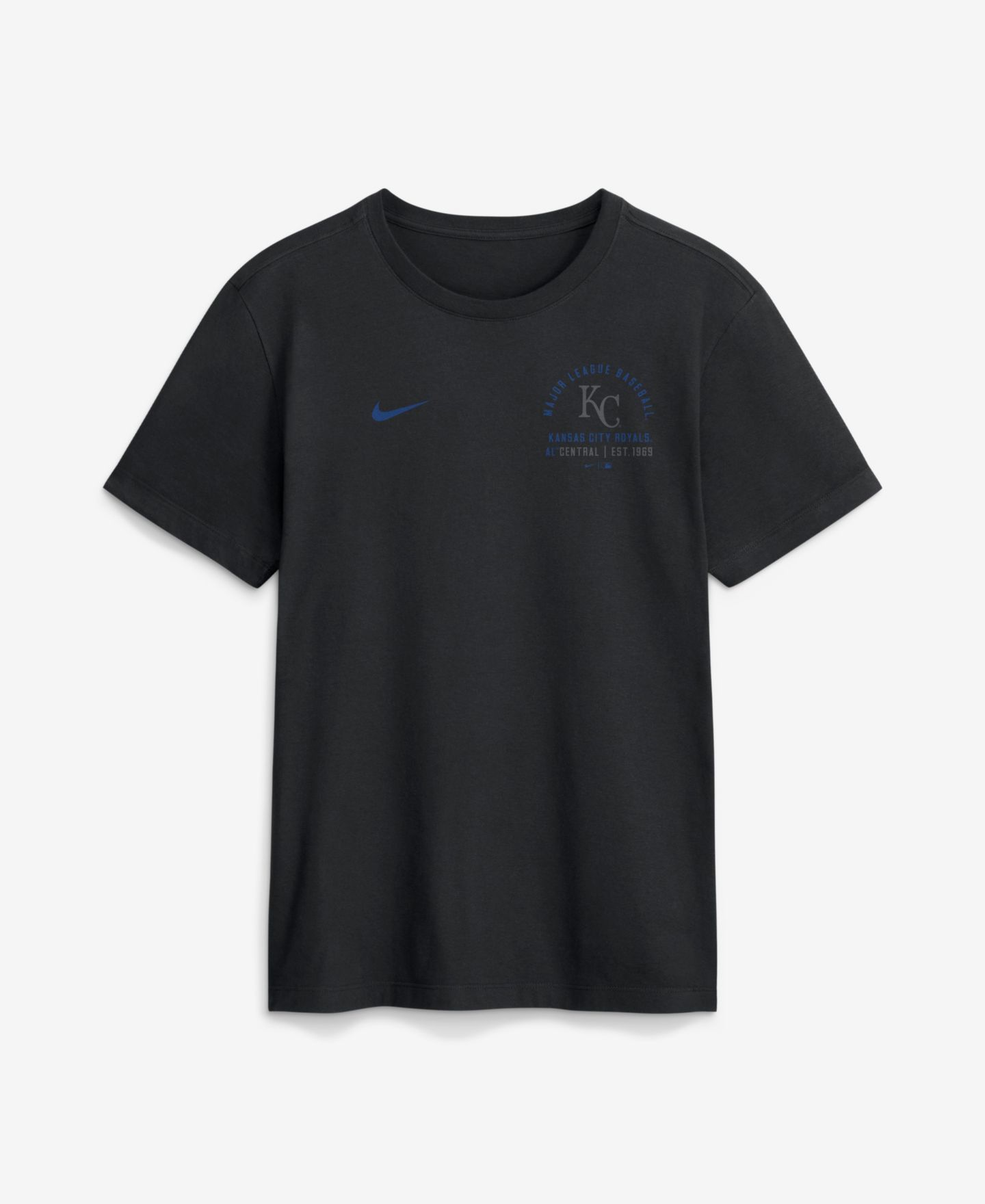Мужская футболка Nike Black Kansas City Royals Split Logo — фото 1