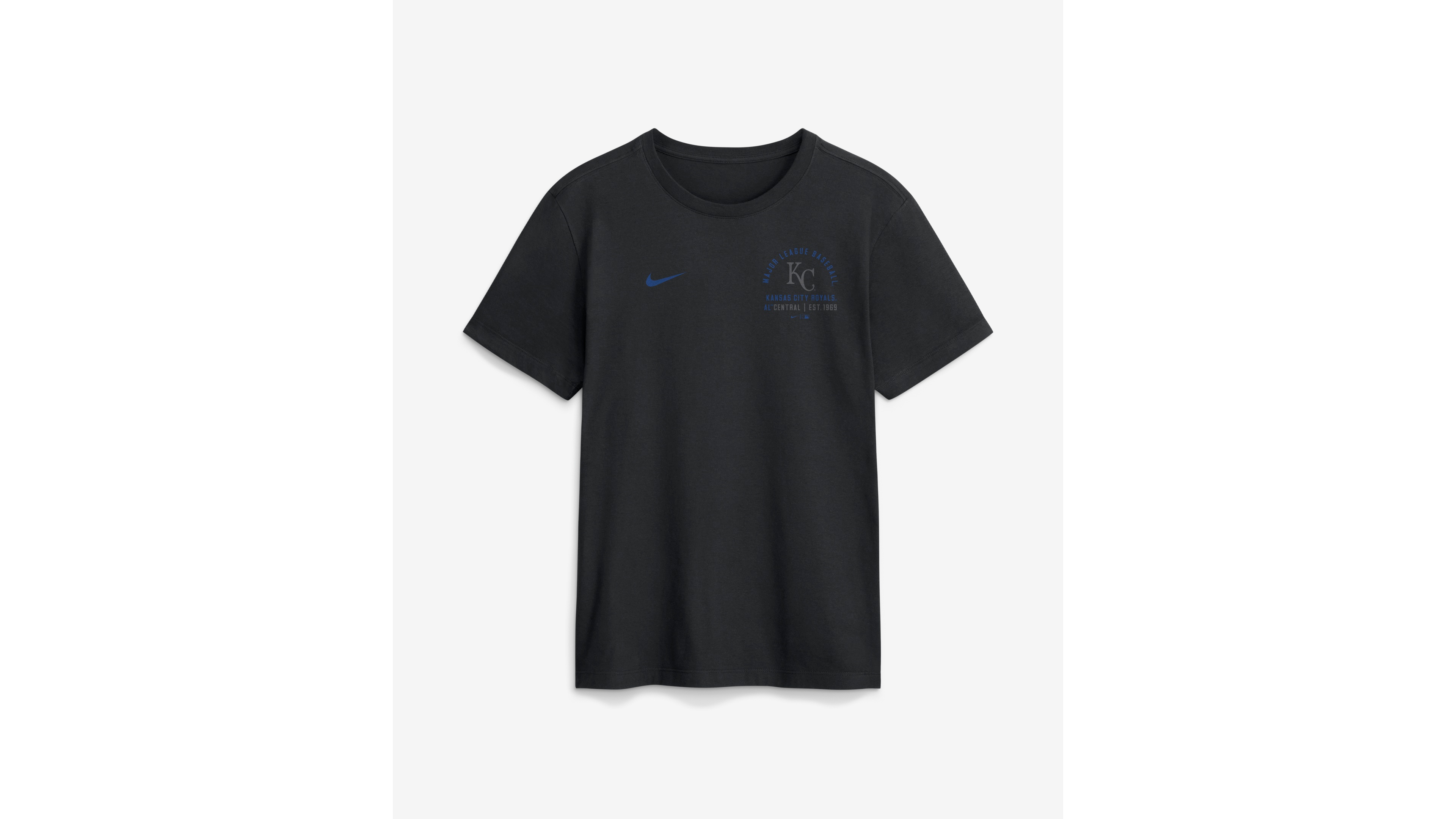 Men's Nike Black Kansas City Royals Split Logo T-Shirt