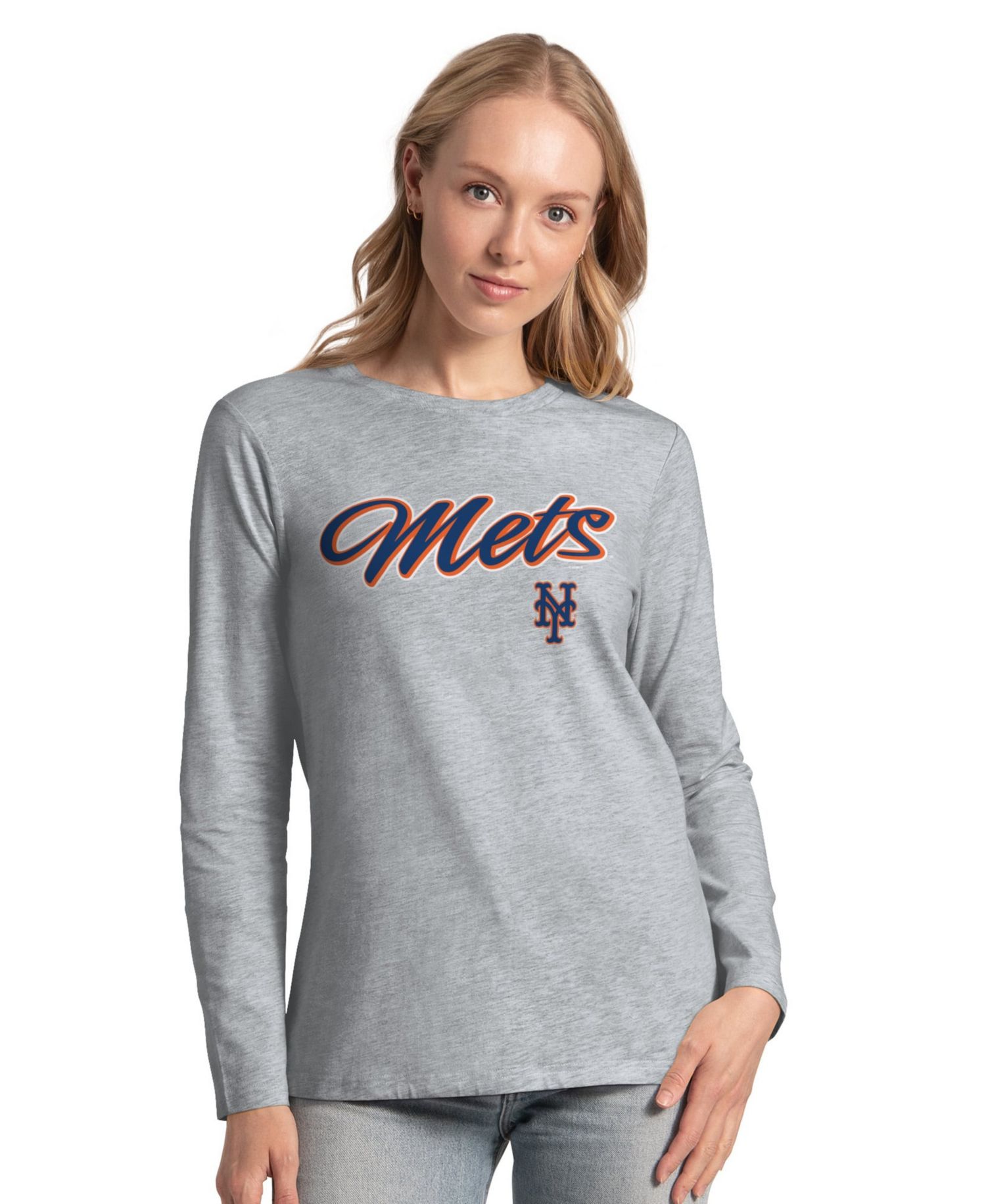Women's Royal/Heather Gray New York Mets Short-Sleeve and Long-Sleeve T-Shirt Combo Pack