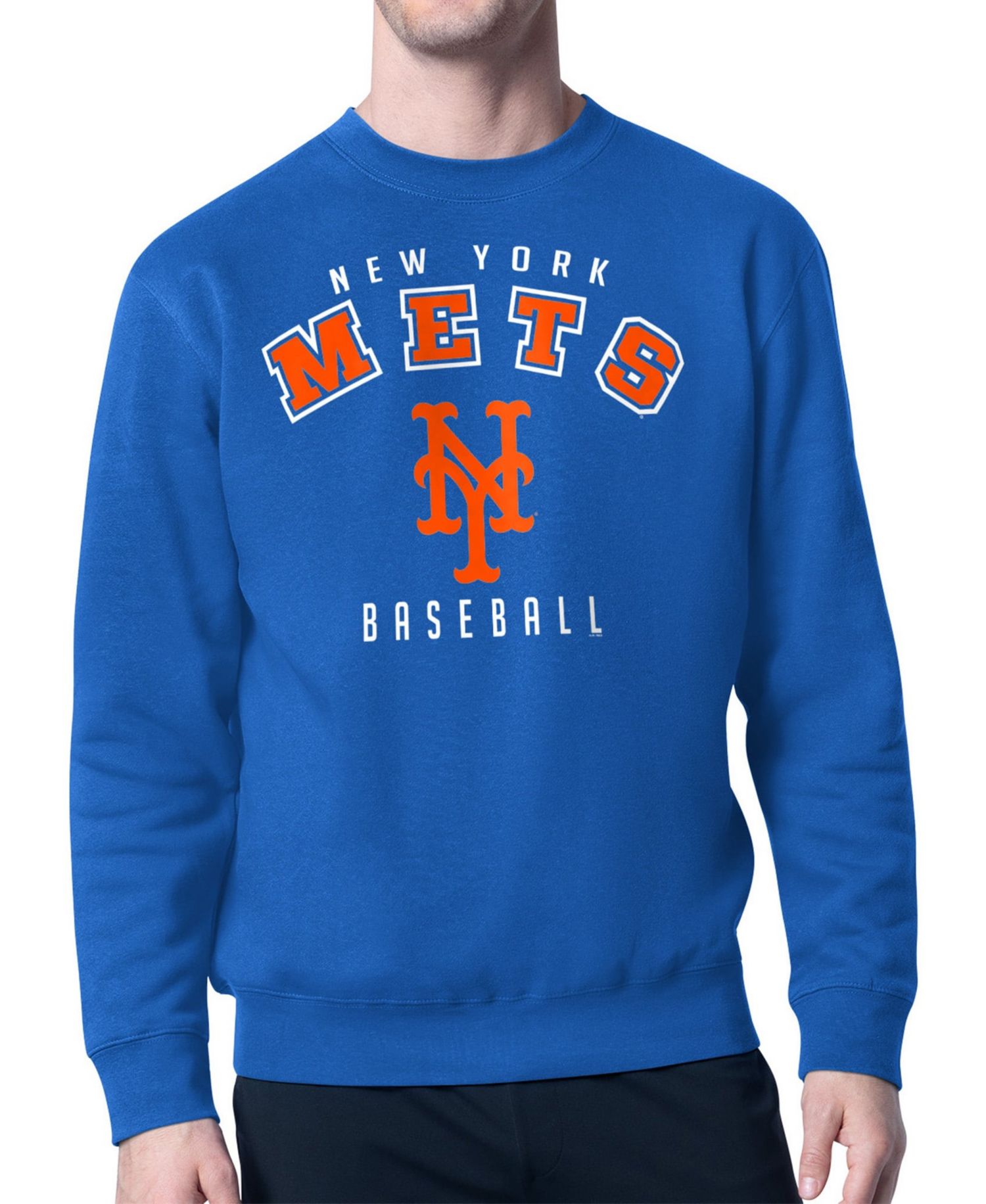 Men's Royal New York Mets Team Logo Fleece Pullover Sweatshirt