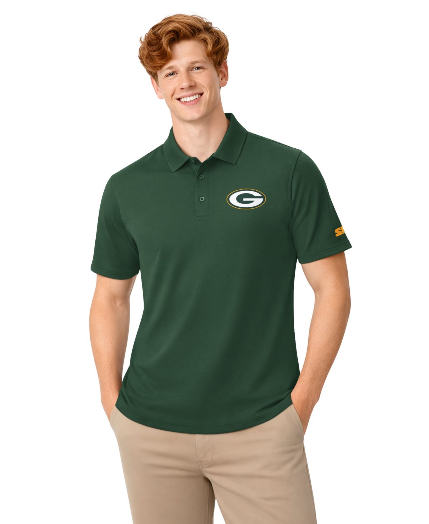 Мужской набор Starter из двух рубашек-поло Green Bay Packers с логотипом, Green/Gold — фото 4