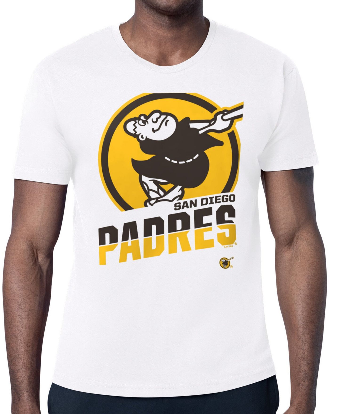 Мужская футболка Starter White San Diego Padres Logo Zoom — фото 1