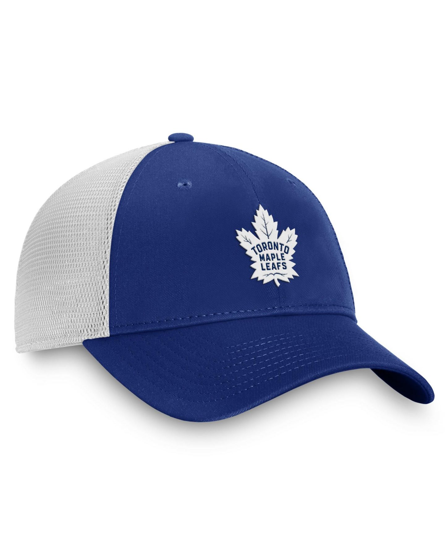 Мужская кепка Fanatics Blue/White Toronto Maple Leafs Core Primary Logo Trucker Adjustable Hat — фото 3