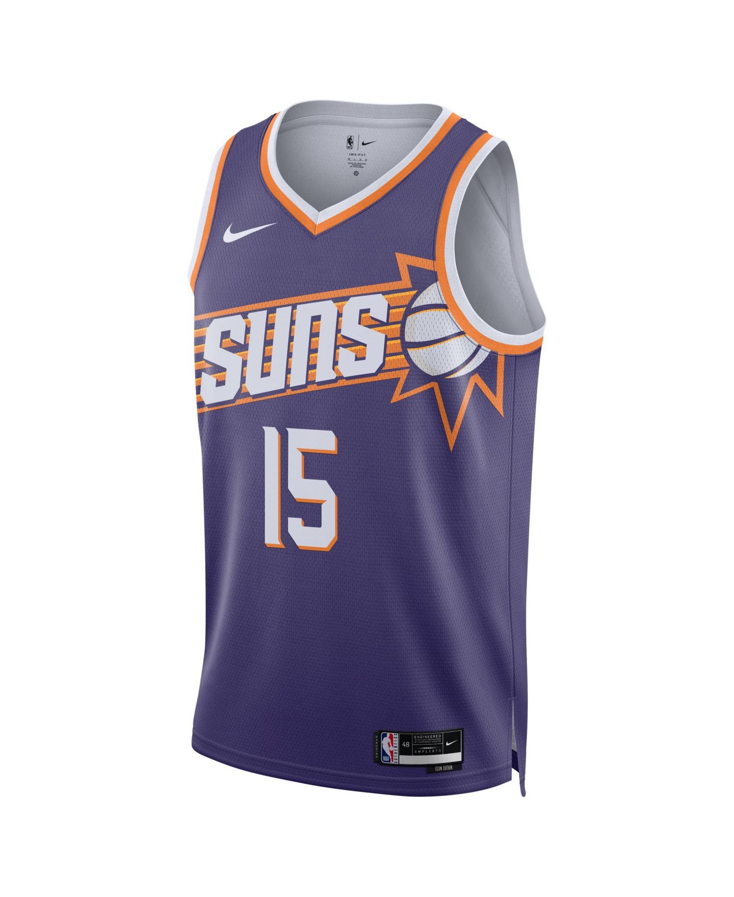 Топ Nike Devin Booker Purple Phoenix Suns Swingman Player Jersey - Icon Edition — фото 2
