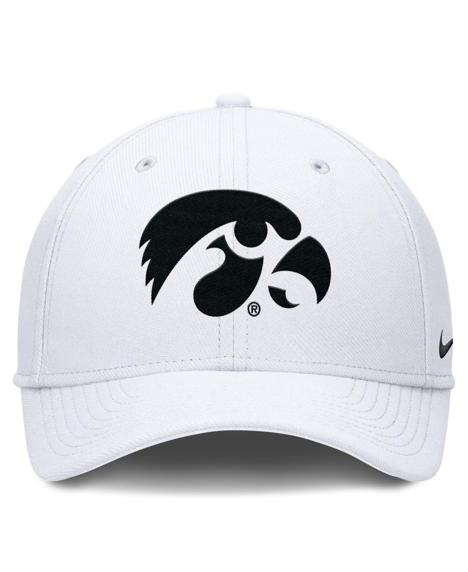 Men's White Iowa Hawkeyes Rise SwooshFlex Dri-FIT Hat