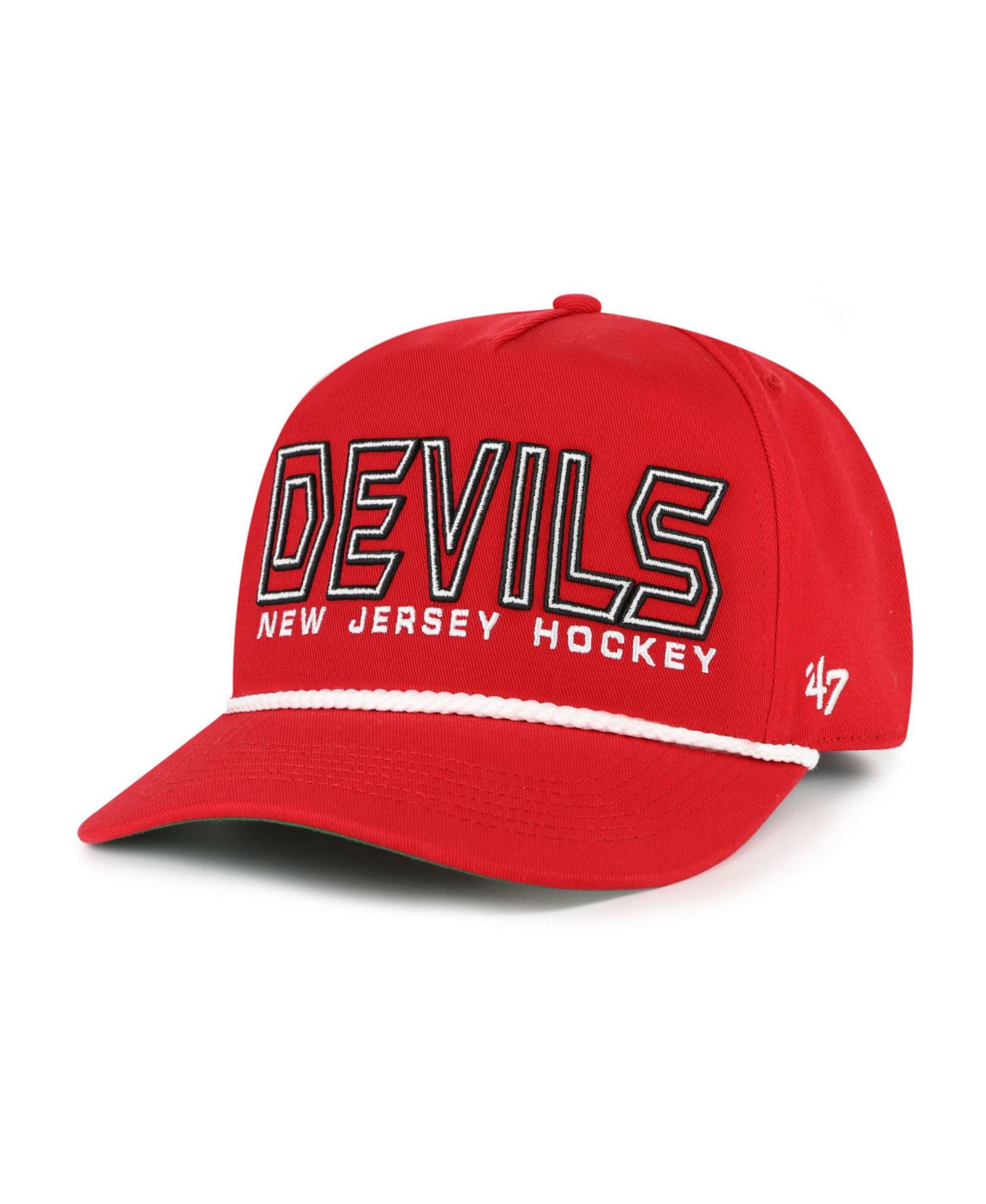 Men's '47 Red New Jersey Devils Byline Hitch Adjustable Hat