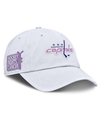 Men's&nbsp;Fanatics White Washington Capitals Authentic Pro Hockey Fights Cancer Adjustable Hat
