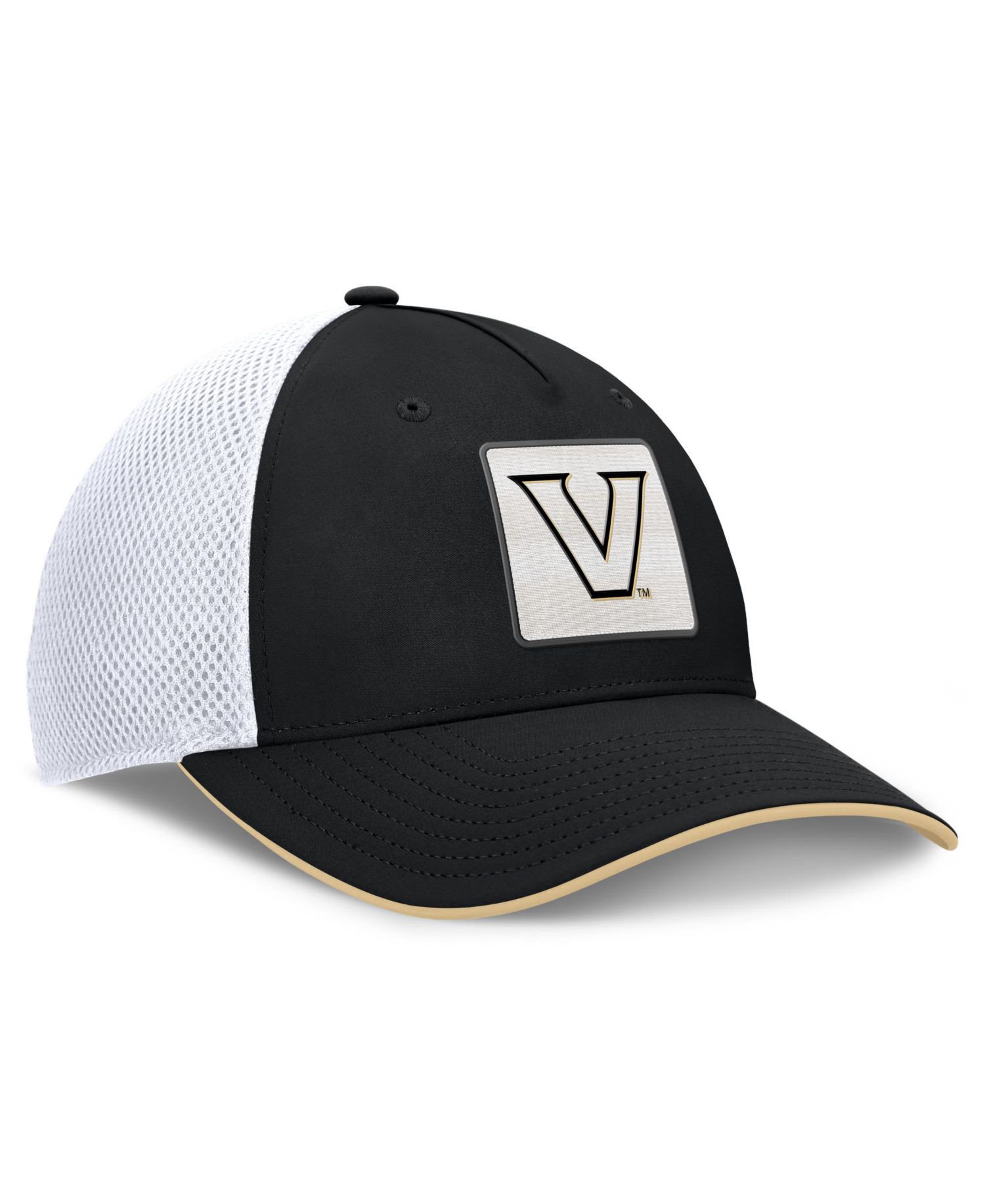 Men's Black Vanderbilt Commodores 5-Panel Matter Flex Hat