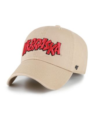 Men's '47  Khaki Nebraska Huskers Vault Clean Up Adjustable Hat