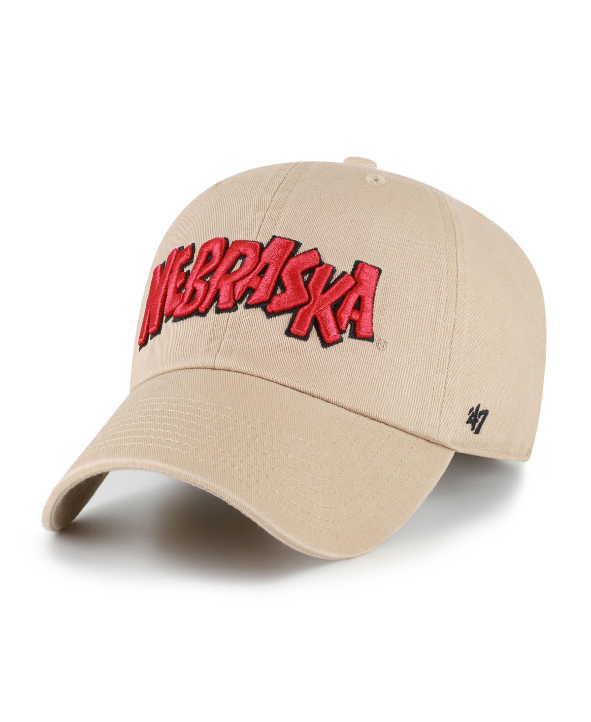 Men's '47 Khaki Nebraska Huskers Vault Clean Up Adjustable Hat
