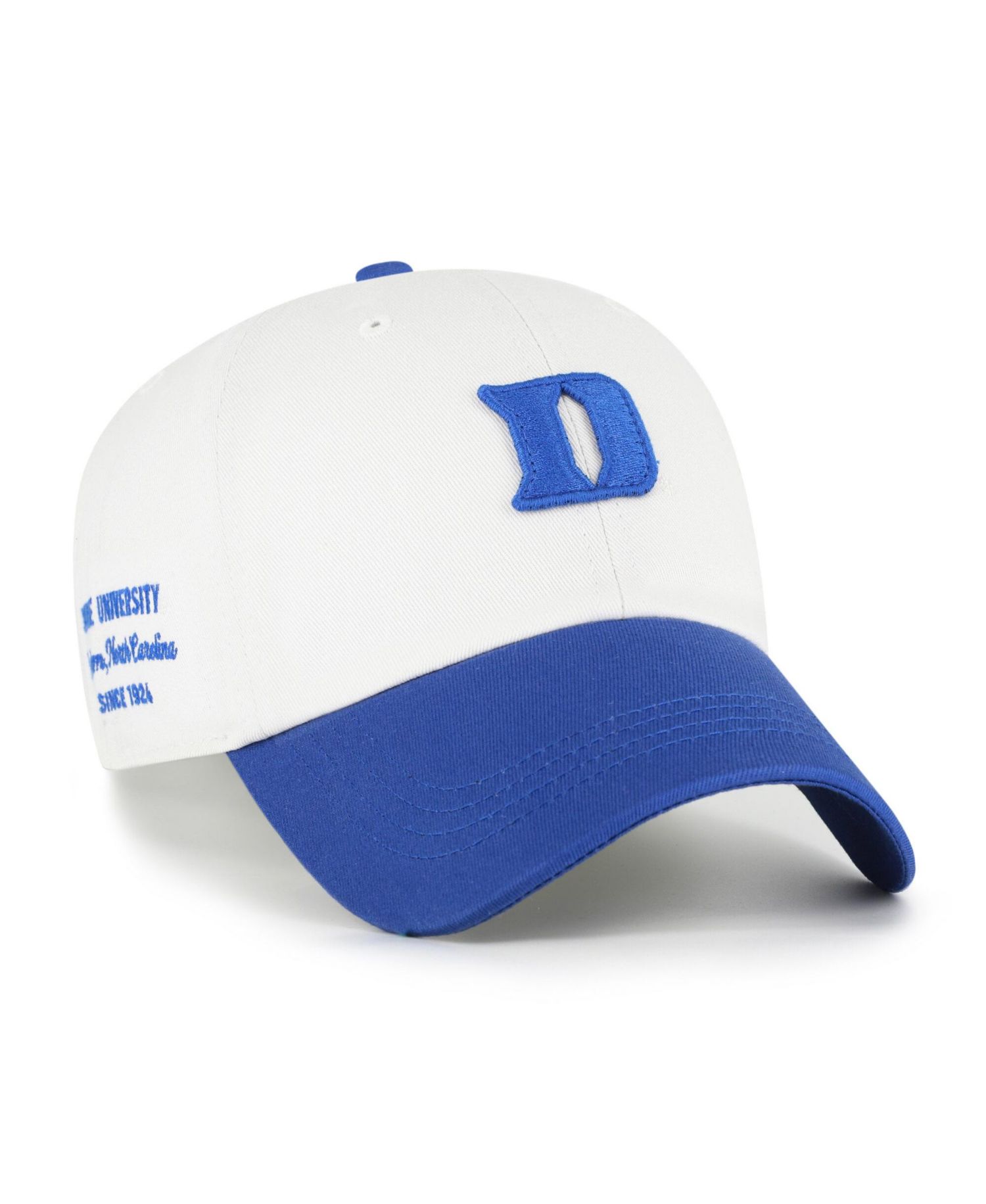 Men's '47 White/Royal Duke Blue Devils Contemporary Basics Two Tone Clean Up Adjustable Hat