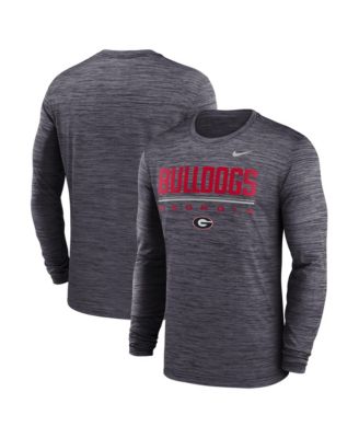 Men's Black Georgia Bulldogs Sideline Velocity Dri-FIT Long Sleeve T-Shirt