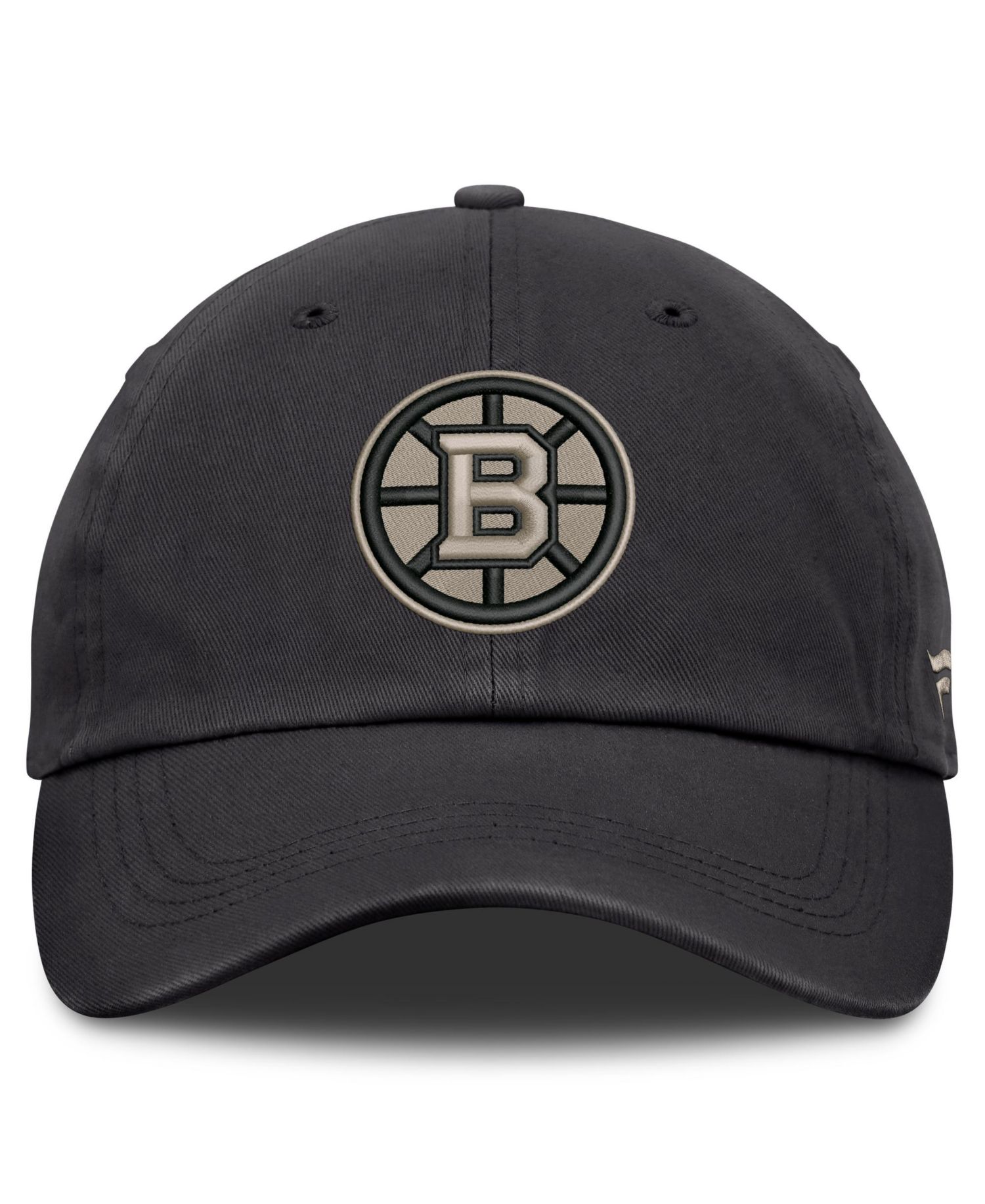 Men's Charcoal Boston Bruins Road Phantom Washed Adjustable Hat