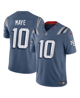 Men's Drake Maye Storm Blue New England Patriots 2025 Rivalries Collection Stitched Limited Jersey