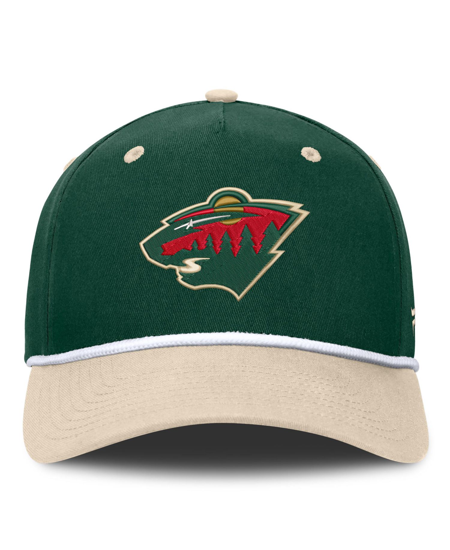Men's Green/Cream Minnesota Wild Fundamental Power Play A-Frame Adjustable Hat
