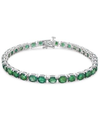 Macy's - Emerald Tennis Bracelet (15 ct. t.w.) in Sterling Silver