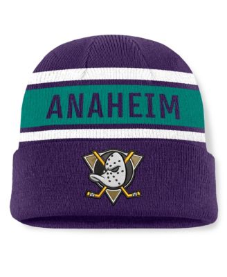 Men's Purple/Teal Anaheim Ducks Heritage Cuffed Knit Hat