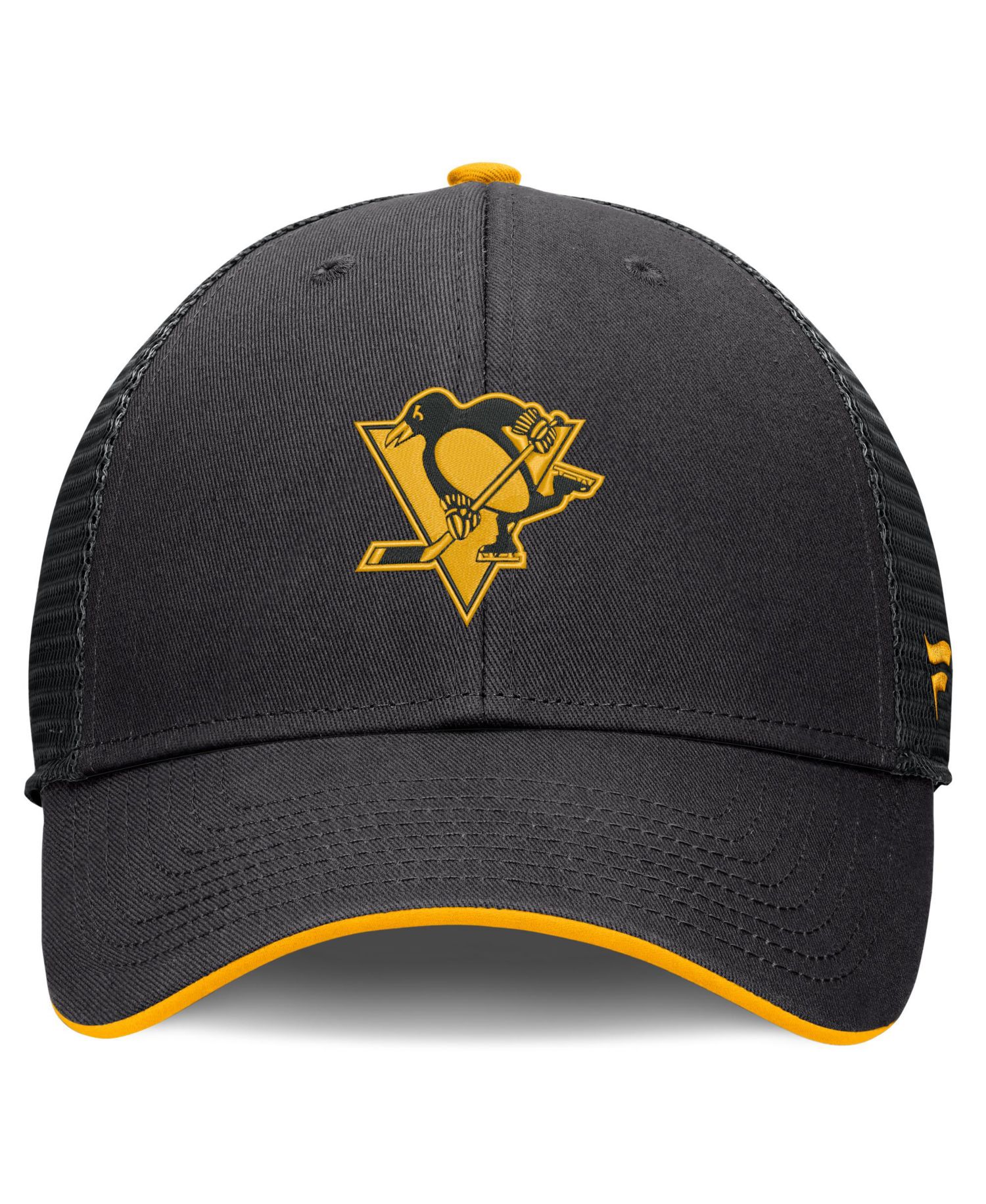 Men's Black Pittsburgh Penguins Fundamental Limits Trucker Adjustable Hat