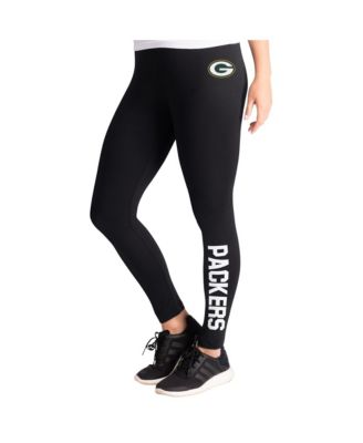 Women's Black Green Bay Packers Pregame Leggings