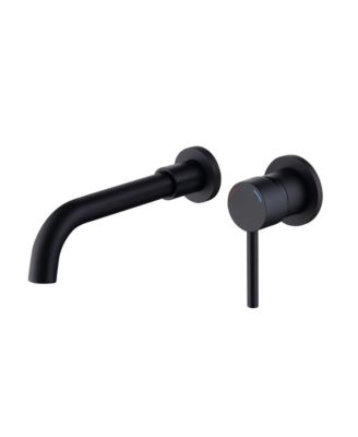 Single Handle Wall Mount Faucet Matte 2 Hole Brass Rough in Valve Included for Bathroom Sink or Bathtub
