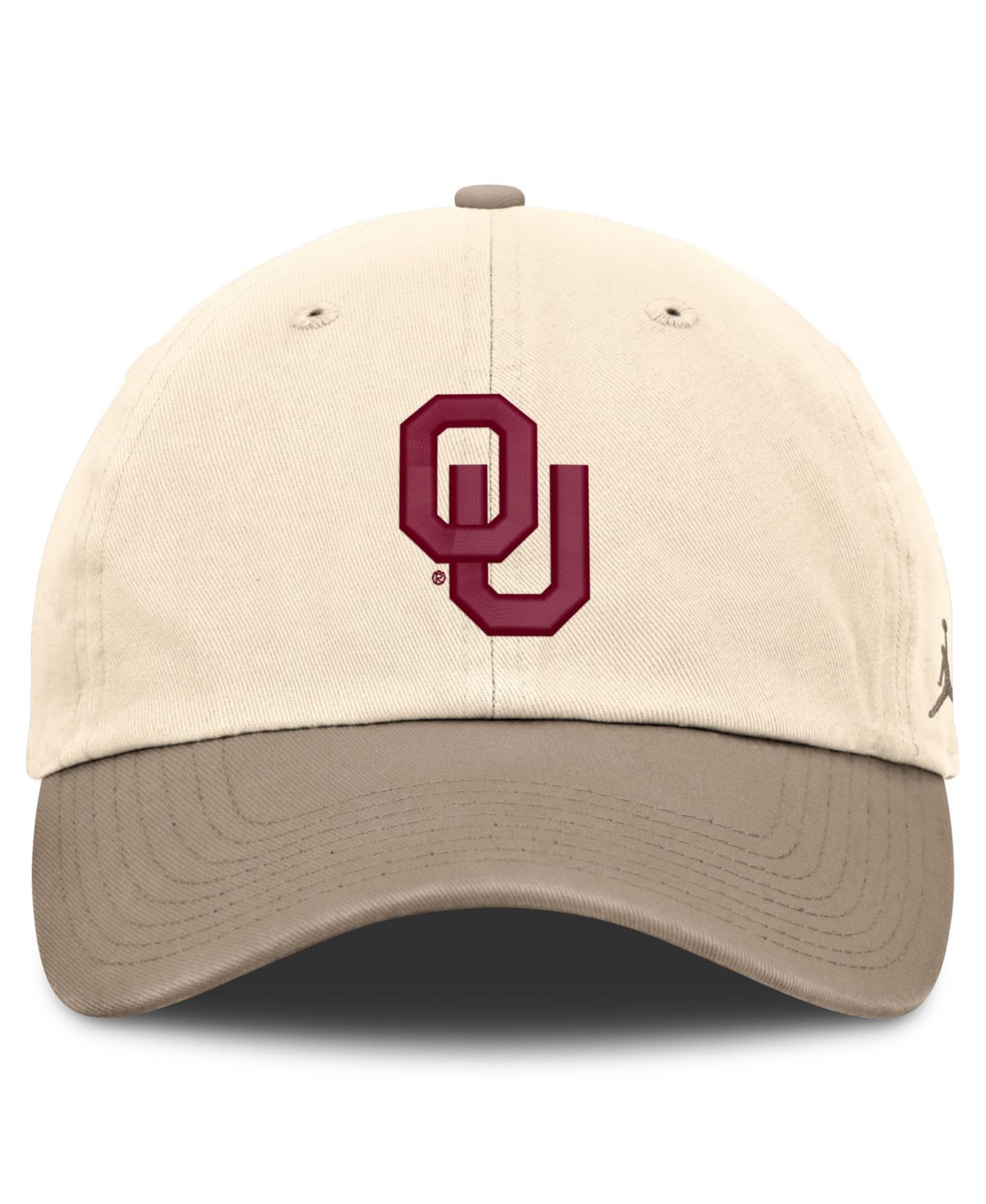 Мужская кепка Jordan Natural/Khaki Oklahoma Sooners Two-Tone Club Adjustable Hat — фото 5