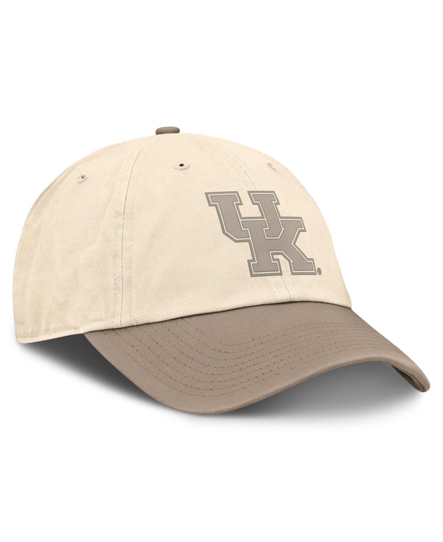 Мужская кепка Nike Natural/Khaki Kentucky Wildcats Two-Tone Club Adjustable Hat — фото 3