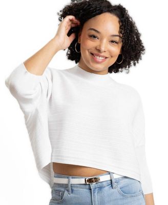 Women's Brooklyn Lightweight Textured Cropped Sweater