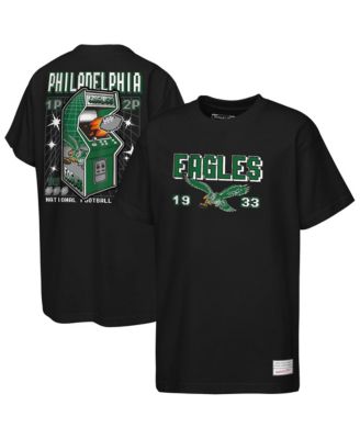 Big Boys and Girls  Black Philadelphia Eagles Retro Arcade T-Shirt