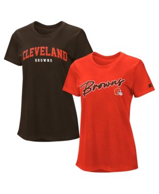Women's  Brown/Orange Cleveland Browns T-Shirt Combo Pack