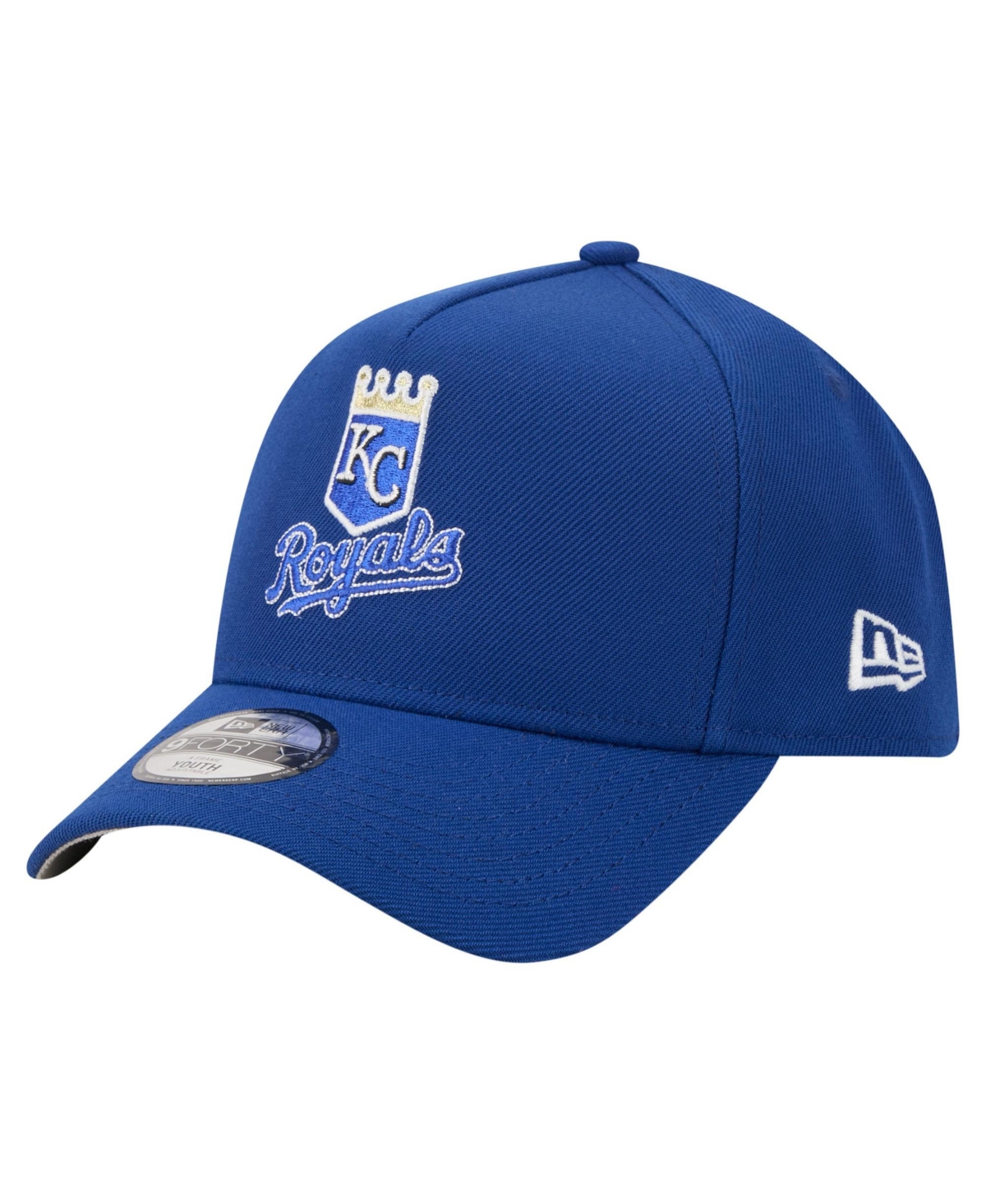 New Era Kids' Big Boys And Girls Kansas City Royals Cooperstown Logo 9forty A-frame Baseball Cap