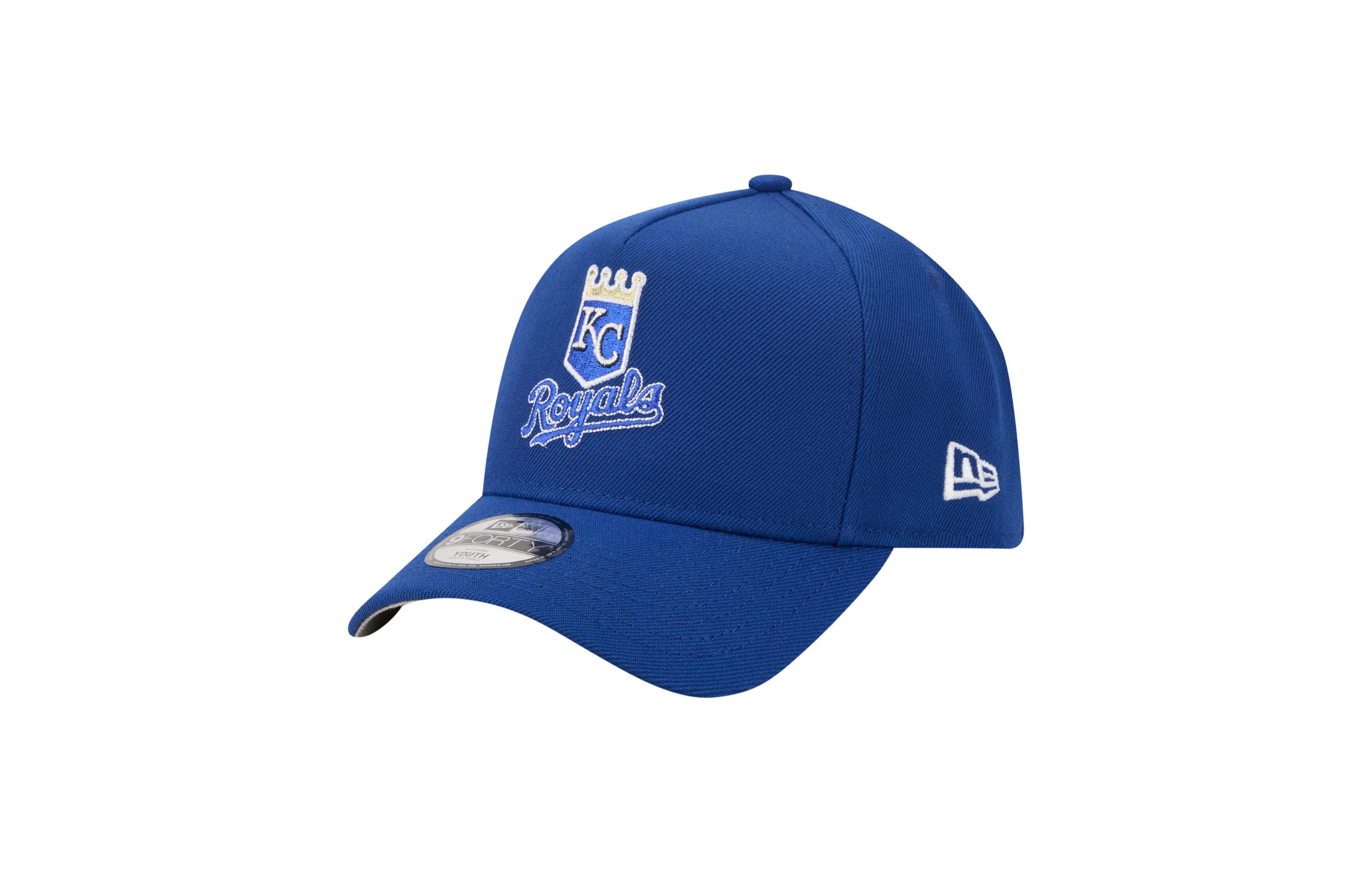 New Era Big Boys and Girls Kansas City Royals Cooperstown Logo 9FORTY A-Frame Baseball Cap