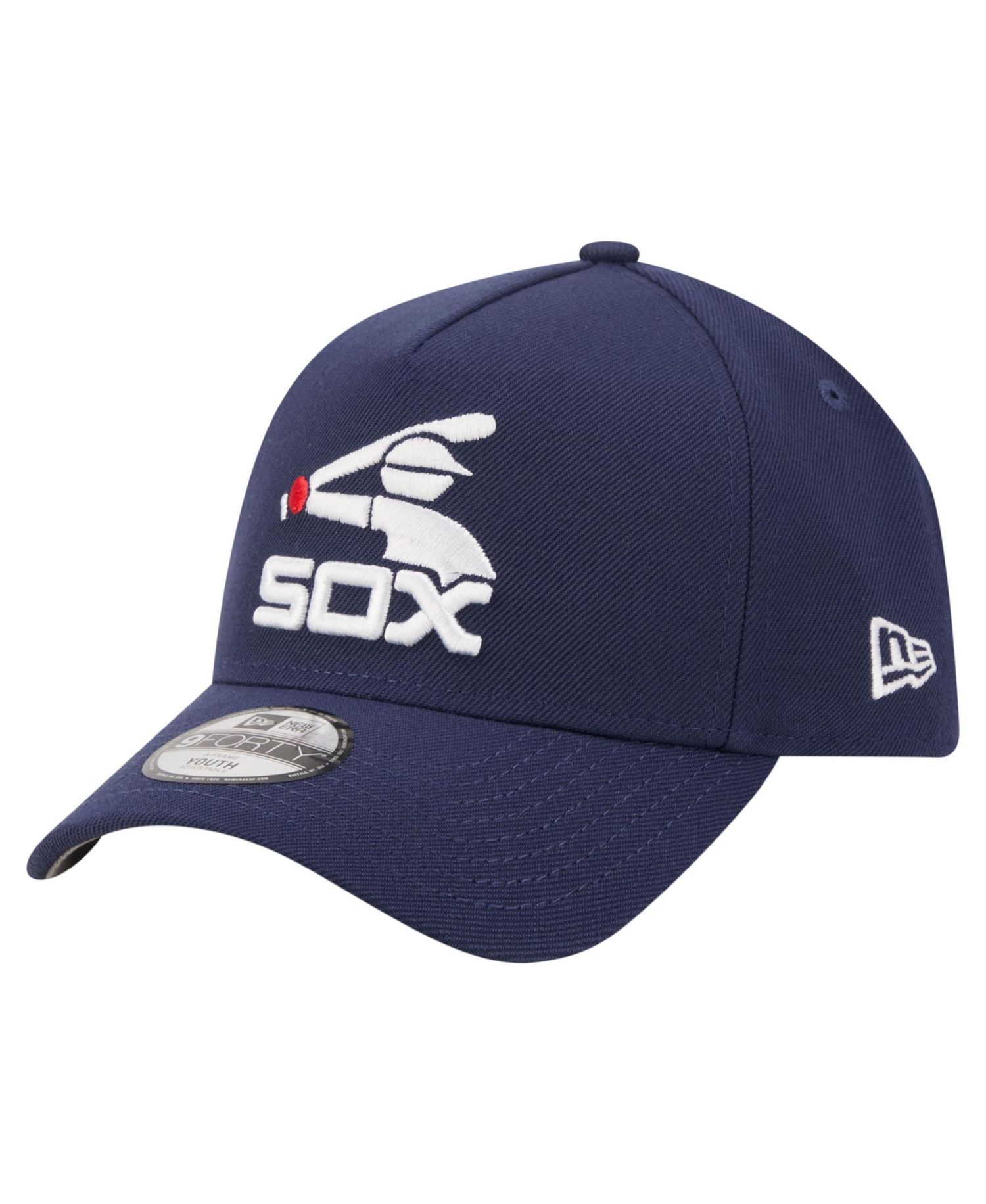 Big Boys and Girls Navy Chicago White Sox Cooperstown Logo 9FORTY A-Frame Adjustable Hat