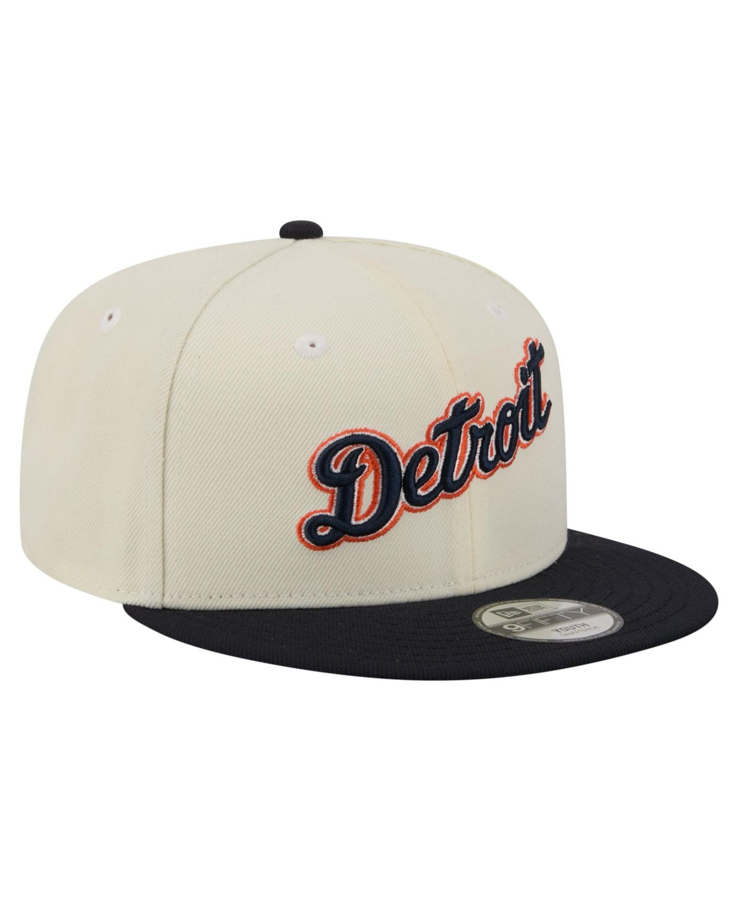 Детская кепка New Era White Detroit Tigers Two-Tone 9FIFTY Snapback Hat — фото 1