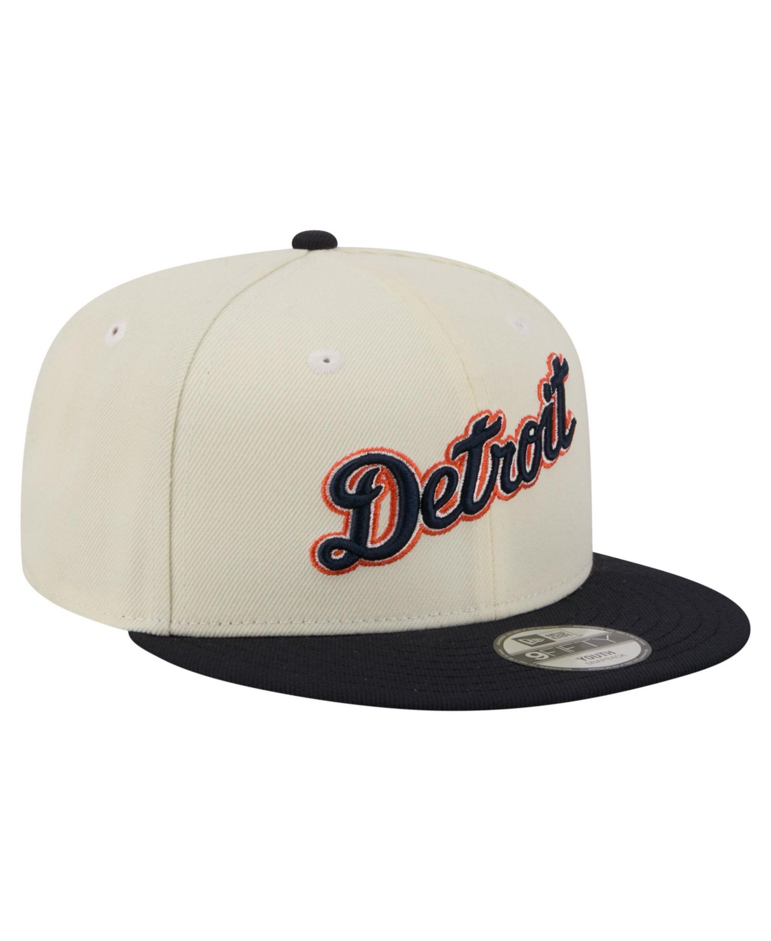 Big Boys and Girls White Detroit Tigers Two-Tone 9FIFTY Snapback Hat