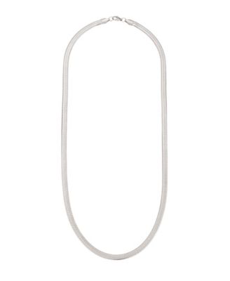Silver-Tone Herringbone Necklace