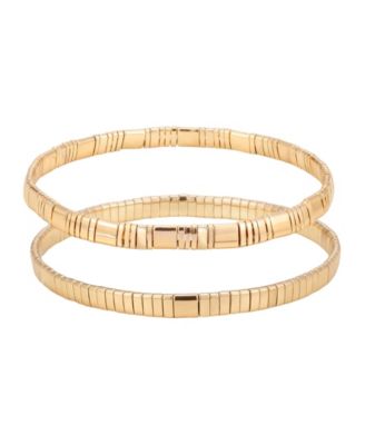 Tila Hematite Stretch-Beaded Bracelets, 2-Piece Set