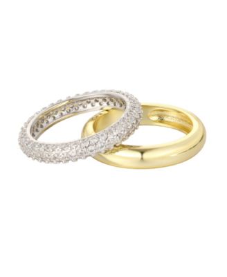 Cubic Zirconia Stackable Pave Chubby Ring