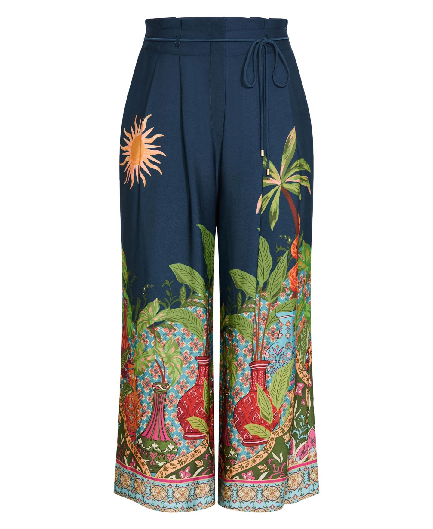 Женские брюки CITY CHIC Plus Size Fools Paradise High-Rise Print Wide-Leg, цвет: Fools Paradise Plc — фото 4