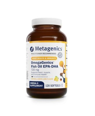 OmegaGenics Fish Oil EPA-DHA 720 mg - High Potency Omega-3 Supplement - Supports Heart, Joint, Brain and Immune Health - 120 Softgels